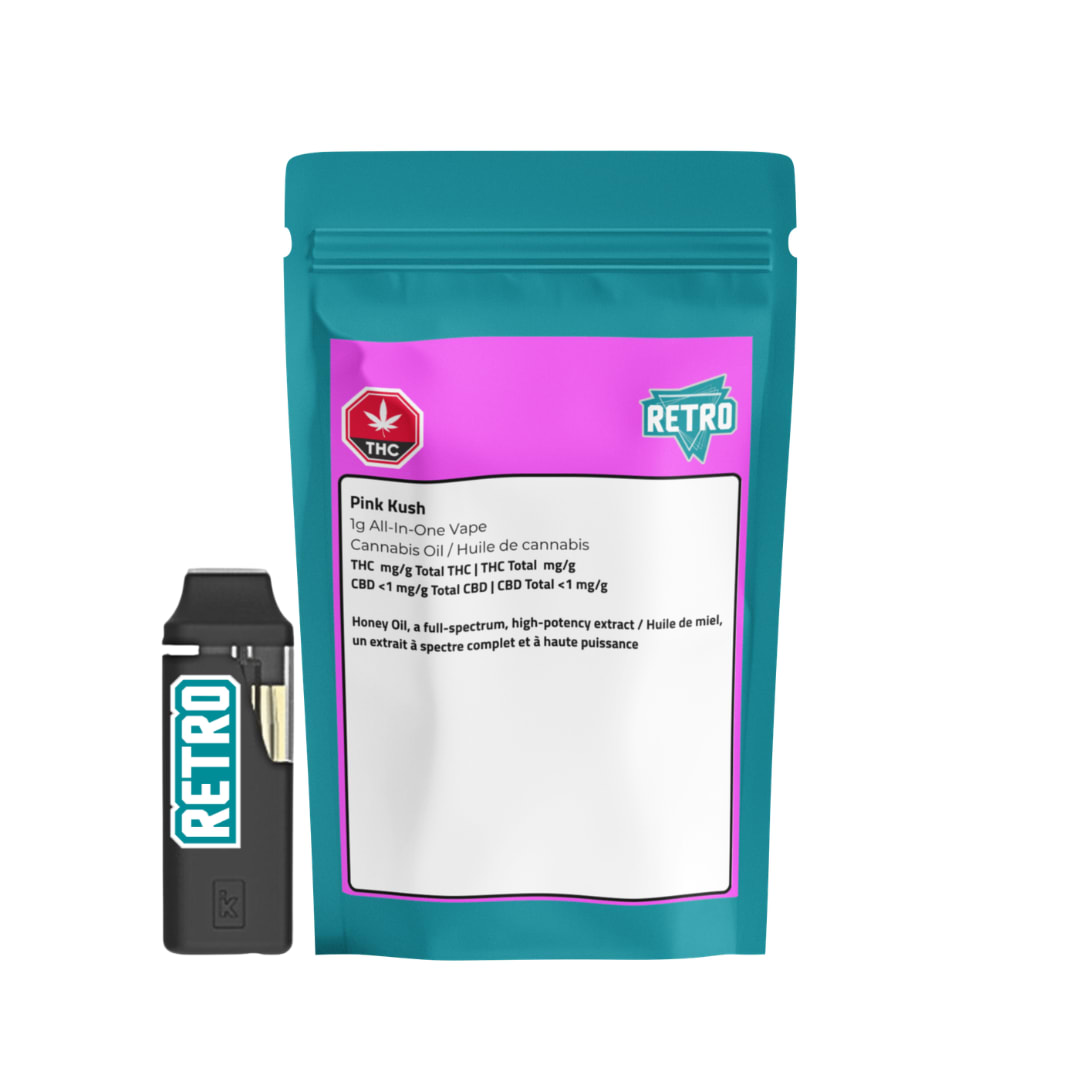 Retro - Pink Kush - Honey Oil - Disposable Vape